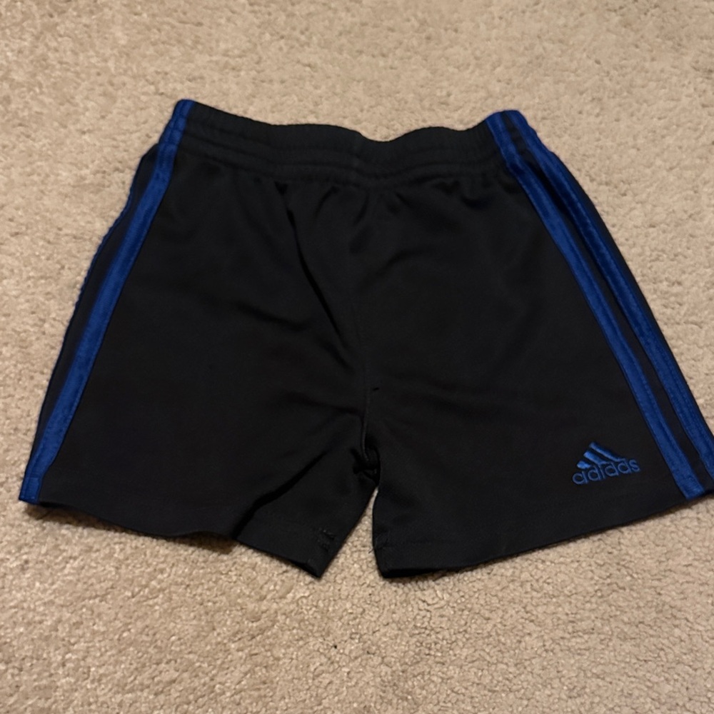 Adidas Kids Shorts in Black with Blue Accents